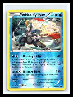 💥 Holo White Kyurem 21/124 Rare XY - Fates Collide Pokemon TCG - Image 1