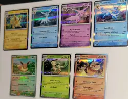 Pokemon TCG holo eveelution lot plus evee pokeball reverse prismatic evolutions - Image 3