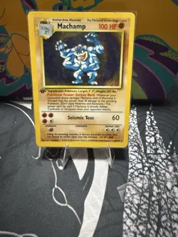 Pokemon Machamp Base Set 1st Edition 8/102 Holo Rare - Image 3