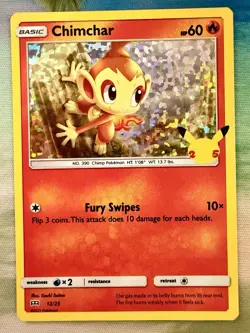Chimchar - 12/25 Holo McDonald's 25th Anniversary Promos 012/025 LP Pokemon TCG - Image 1