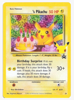 2021 Pokemon Celebrations: _'s Pikachu #24 (25th Anniversary Promo) - Near Mint - Image 1