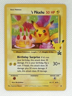 2021 Pokemon Celebrations: _'s Pikachu #24 (25th Anniversary Promo) - Near Mint - Image 4