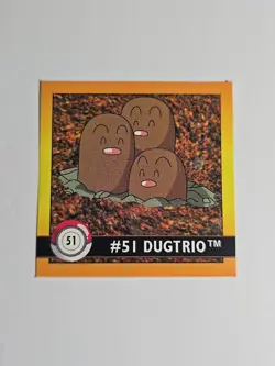 1999 Artbox Pokemon Sticker Series 1 #51 DUGTRIO Rare HTF - Image 1