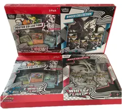 Pokemon Black Bolt & White Flare Binder + Poster Collection Sam's Club 2 packs - Image 1