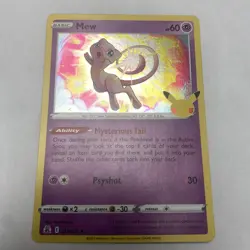 Mew 11/25 Holo Rare Pokemon TCG Celebrations 25th Anniversary - Image 1