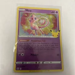 Mew 11/25 Holo Rare Pokemon TCG Celebrations 25th Anniversary - Image 3