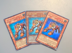 yugioh 3X Test Tiger GLAS-EN082 Ultra Rare 1st Edition near mint play set - Image 1