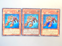 yugioh 3X Test Tiger GLAS-EN082 Ultra Rare 1st Edition near mint play set - Image 3