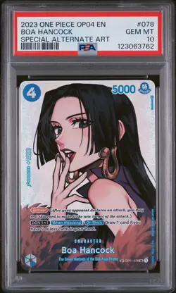 2023 ONE PIECE OP04-KINGDOMS OF INTRIGUE #078 BOA HANCOCK PSA 10 - Image 1
