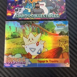 1999 Topps Pokemon Movie Edition #46 Togepi in Trouble Rainbow Foil 1st Print LP - Image 1