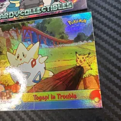 1999 Topps Pokemon Movie Edition #46 Togepi in Trouble Rainbow Foil 1st Print LP - Image 4
