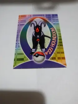 2001 Topps Pokemon Glossy Johto League Champions Sticker #229 Houndoom 24 Of 37 - Image 3
