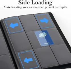 Premium 9-Pocket Trading Card Binder for YuGiOh, MTG & Sports Cards - Black - Image 5