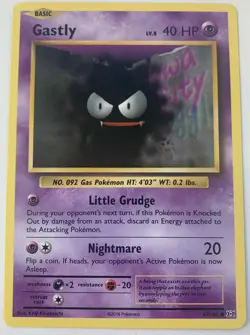 POKEMON CARD GASTLY 47/108 NO 092 GAS POKEMON TCG CCG - Image 1