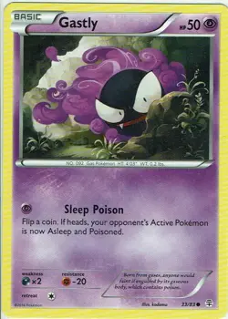 POKEMON CARD GASTLY 33/83 NO 092 GAS POKEMON TCG CCG - Image 1