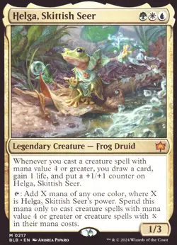 Helga, Skittish Seer M Bloomburrow 217 NM - Image 1