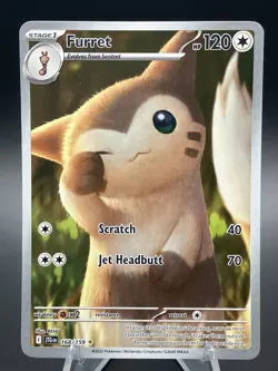 Furret 168/159 NM SV09: Journey Together Illustration Rare Pokemon TCG - Image 1