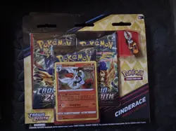 Pokemon Crown Zenith Pin Collection - Cinderace - Factory Sealed - Image 1