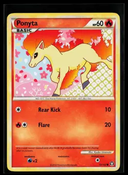 Ponyta 72/102 Common HGSS Triumphant Pokemon Near Mint - Image 1