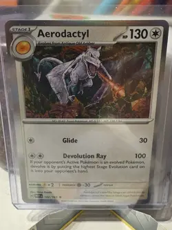 Aerodactyl 142/165 Sv: Scarlet & Violet 151 Holo Pokemon Trading Card Lot of 2 - Image 1