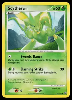 Scyther 49/100 Uncommon Stormfront Pokemon Near Mint - Image 1