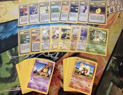 Complete Base Set 17-102 NM-MINT Rare Commons And Uncommons Non Holo Pokemon Set - Image 1