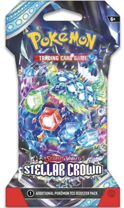 Pokemon Scarlet & Violet Stellar Crown Sleeved Booster Case 144 Packs - Image 5