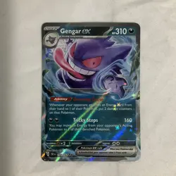 GENGAR EX 2024 POKEMON TEMPORAL FORCES DOUBLE RARE 104/162 Q5542 - Image 2