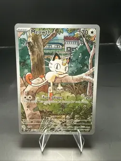 Pokemon Meowth Illustration Rare ME02: Phantasmal Flames 106/094 NM - Image 2