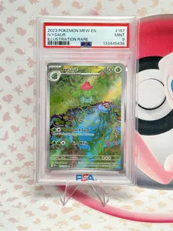 2023 Pokemon 151 Ivysaur Illustration Rare 167/165 PSA 9 - Image 1