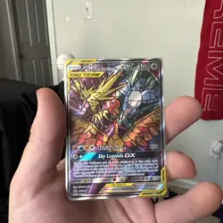 Pokemon TCG Moltres & Zapdos & Articuno Hidden Fates Stained Glass PROMO-SM210 - Image 1