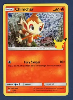 Chimchar 012/025 Promo McDonald's 25th Anniversary Promos Pokemon Holo Near Mint - Image 1