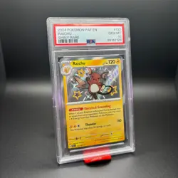 Raichu 132/091 SV: Paldean Fates Shiny Rare Holo PSA 10 120 HP Pokemon TCG - Image 1