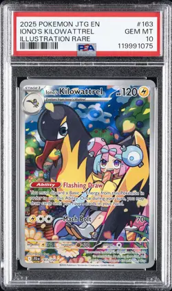 2025 POKEMON JTG EN-JOURNEY TOGETHER ILLUSTRATION RARE IONO'S KILOWATTREL PSA 10 - Image 1