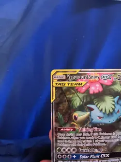 Venasaur & Snivy Tag Team SM229 Full Art Promo Pokemon TCG LP - Image 2
