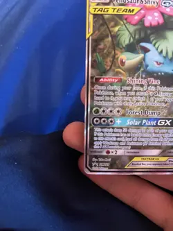 Venasaur & Snivy Tag Team SM229 Full Art Promo Pokemon TCG LP - Image 4
