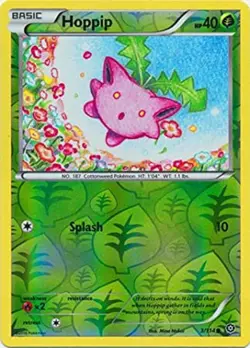 POKEMON CARD REVERSE HOLO HOPPIP 3/114 NO 187 COTTONWEED POKEMON TCG CCG - Image 1