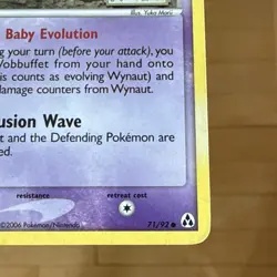 Pokemon Wynaut 71/92 Legend Maker Reverse Holo Common 50HP English - Image 5