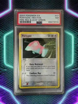 2004 Pokemon EX Fire Red Leaf Green Porygon Rev Foil #47 PSA 7 NM - Image 1