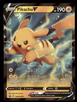 Pikachu V SWSH063 Holo Promo Sword & Shield Promo Pokemon TCG NM - Image 1