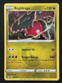 SWIRL Pokemon Regidrago 124/203 Evolving Skies Cosmos Holo Rare NM - Image 5