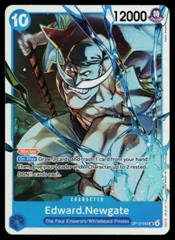 2025 One Piece Carrying On His Will Edward Newgate Super Rare #OP13-042 - Image 1