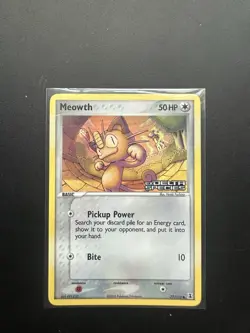 Pokemon Meowth 77/113 EX Delta Species Common Reverse Holo Basic 50 HP Card - Image 1