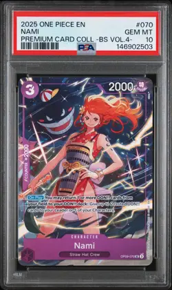PSA 10 2025 ONE PIECE PREMIUM CARD COLLECTION BEST SELECTION VOL.4 070 NAMI - Image 1
