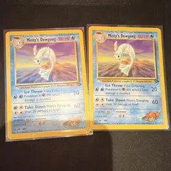 Pokemon TCG Gym Challenge Misty's Dewgong 54/132 2x Cards Wizards English 2000 - Image 1