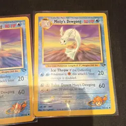 Pokemon TCG Gym Challenge Misty's Dewgong 54/132 2x Cards Wizards English 2000 - Image 3