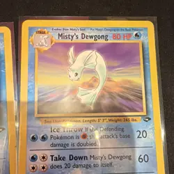 Pokemon TCG Gym Challenge Misty's Dewgong 54/132 2x Cards Wizards English 2000 - Image 5
