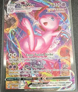 Pokemon Mew VMAX Alternate Art Secret Rare Fusion Strike 269/264 Holo Card - Image 1