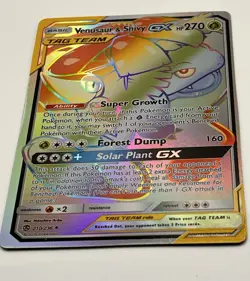 Pokemon TAG TEAM GX 4 Card Lot Bundle Solgaleo Lunala Venusaur Snivy Psyduck NM - Image 3