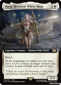 Rosa, Resolute White Mage (Extended Art) [FIN - 431] - NM [Normal] TCG MTG - Image 1